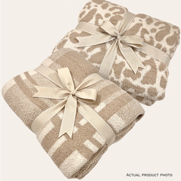 74”x60” Extra Large Cozy Knit Ultra Soft Throw Plush Blanket in Neutral Color - Picture 8 of 13